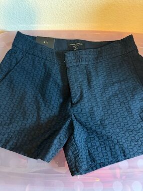 Banana Republic Men’s Navy Textured Flat Front Shorts